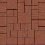 Тротуарная плитка Выбор Мюнхен Гранит 60мм Красный, комплект из 4 видов плит