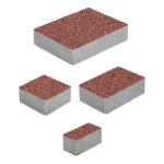 Тротуарная плитка Выбор Мюнхен Гранит 60мм Красный, комплект из 4 видов плит — изображение 2
