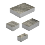 Тротуарная плитка Выбор Мюнхен Листопад гладкий 60мм Антрацит, комплект из 4 видов плит — изображение 2