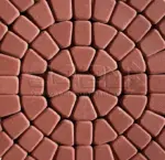 Тротуарная плитка Круговая классика 60 мм Ярко-красный